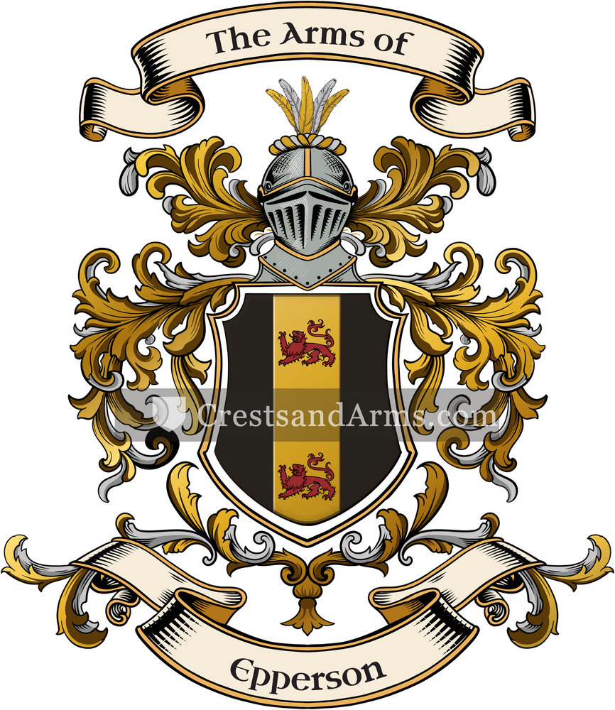The Epperson coat of arms, drawn from the recorded blazon