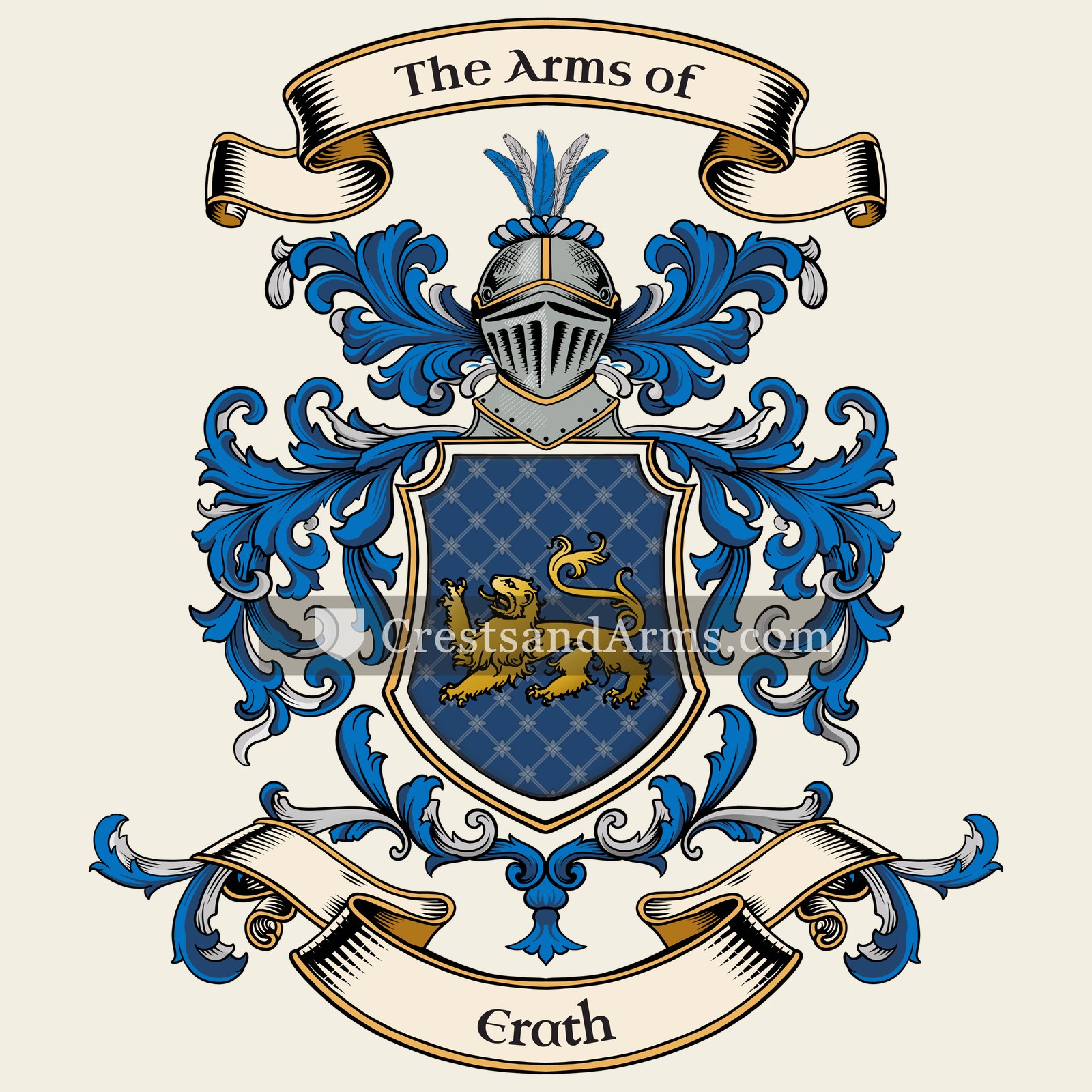 The Erath coat of arms, drawn from the recorded blazon
