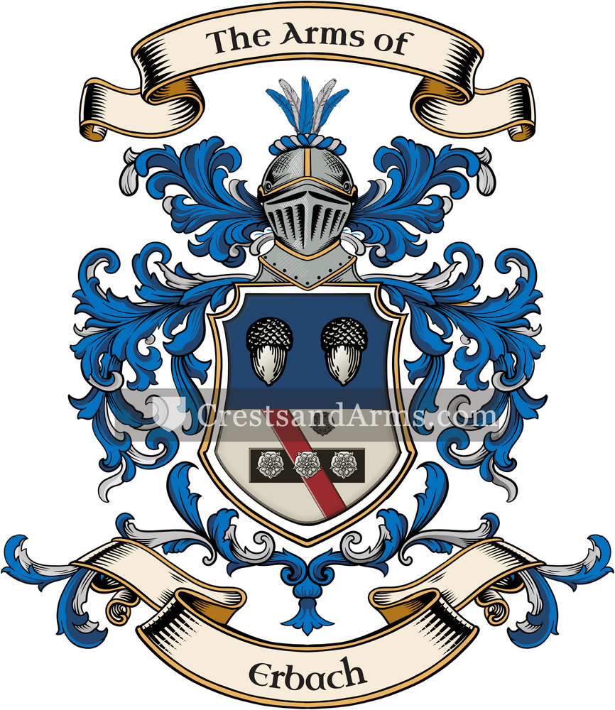 The Erbach coat of arms, drawn from the recorded blazon