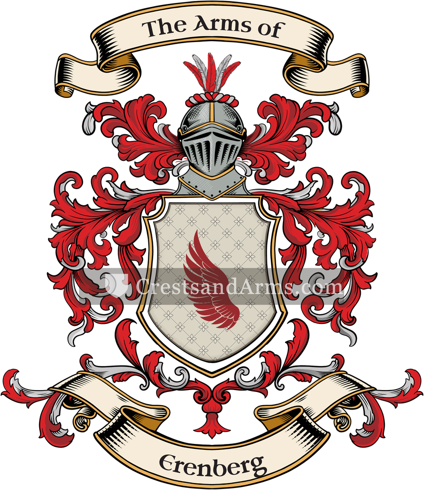 The Erenberg coat of arms, drawn from the recorded blazon