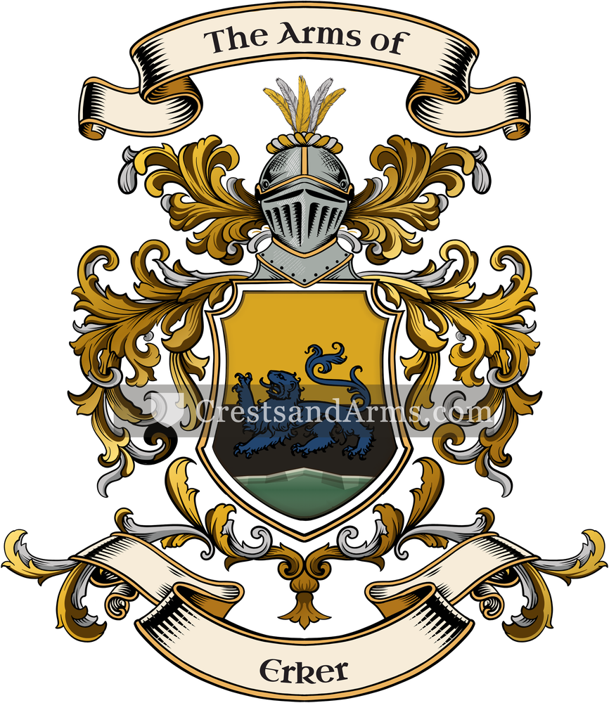 The Erker coat of arms, drawn from the recorded blazon
