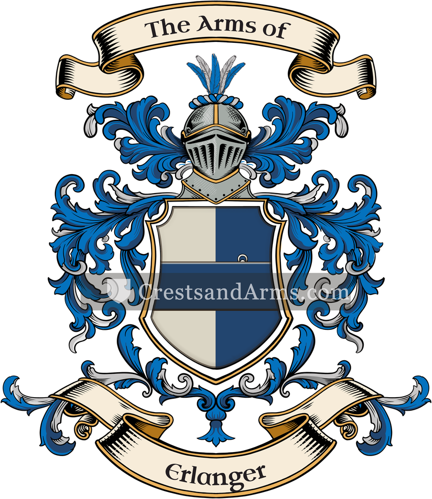 The Erlanger coat of arms, drawn from the recorded blazon
