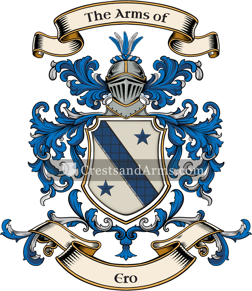The Ero coat of arms, drawn from the recorded blazon