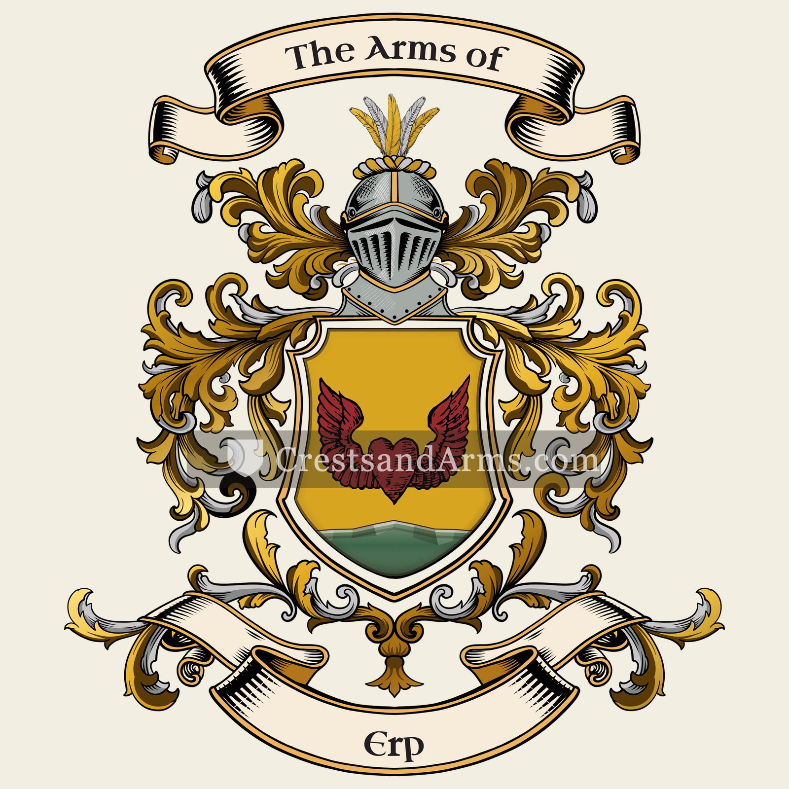The Erp coat of arms, drawn from the recorded blazon