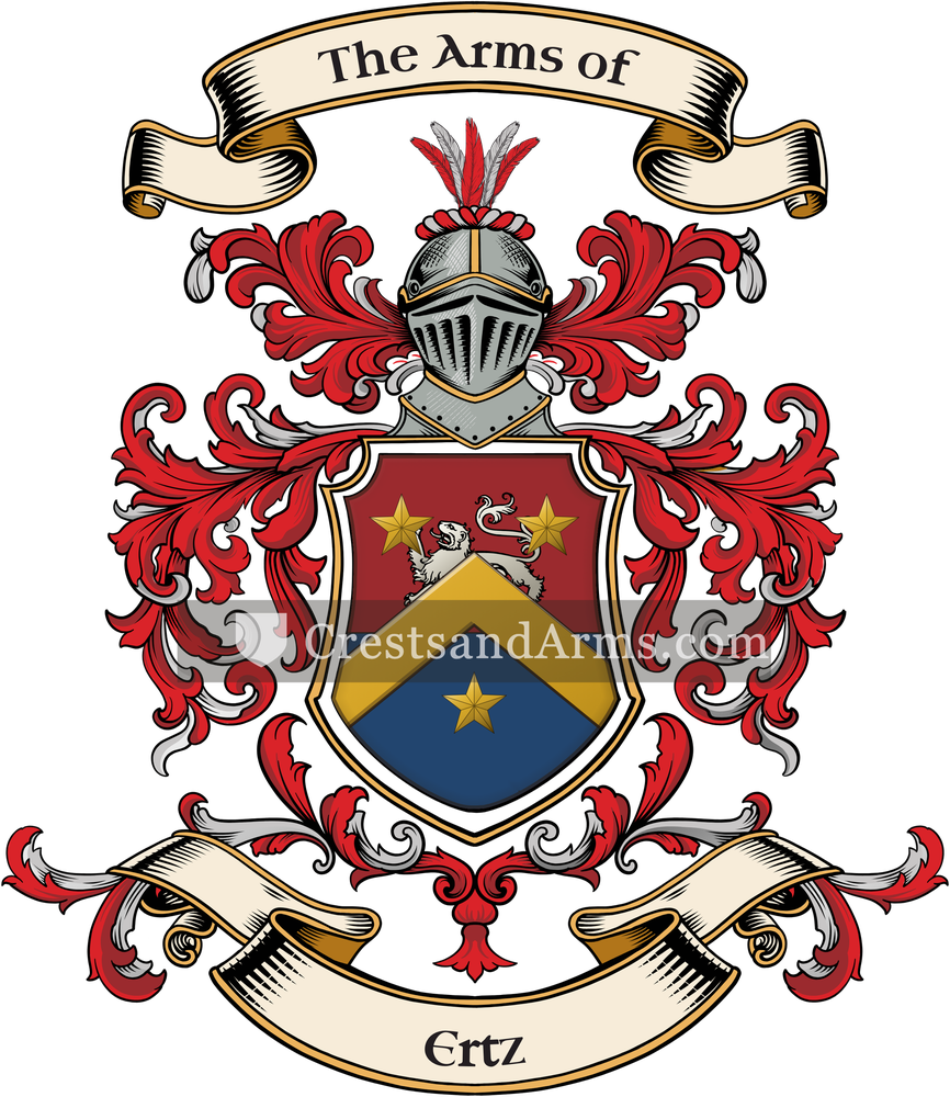 The Ertz coat of arms, drawn from the recorded blazon