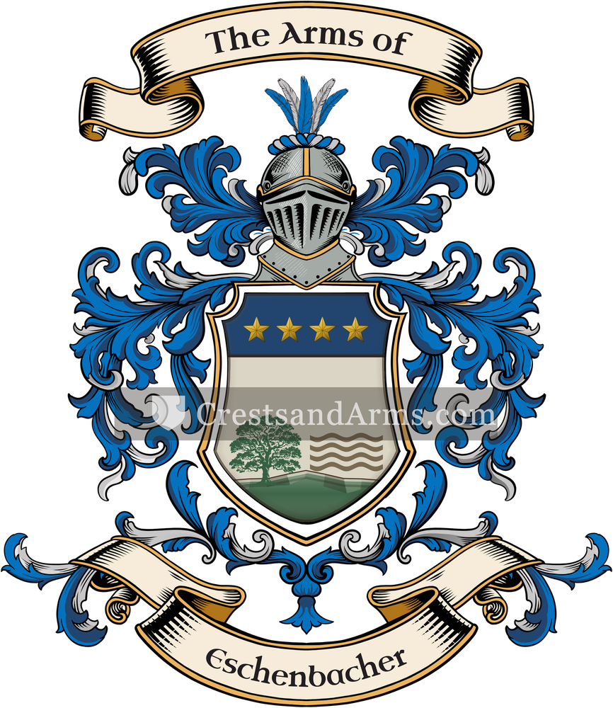 The Eschenbacher coat of arms, drawn from the recorded blazon