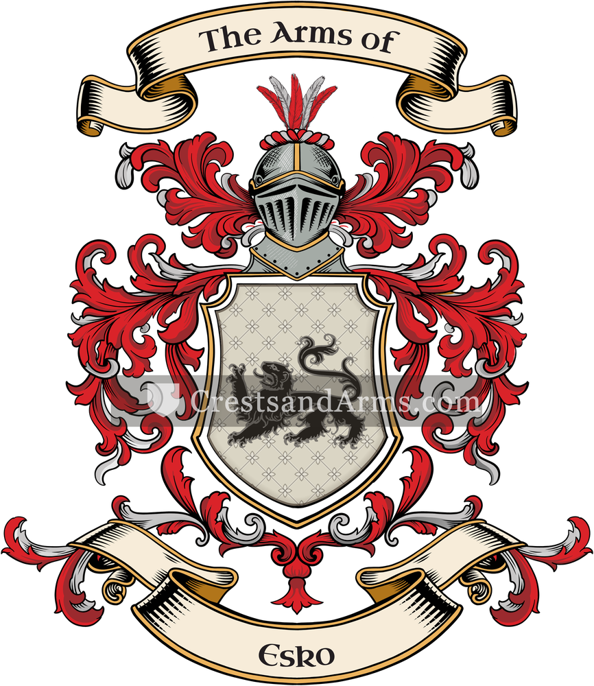 The Esko coat of arms, drawn from the recorded blazon