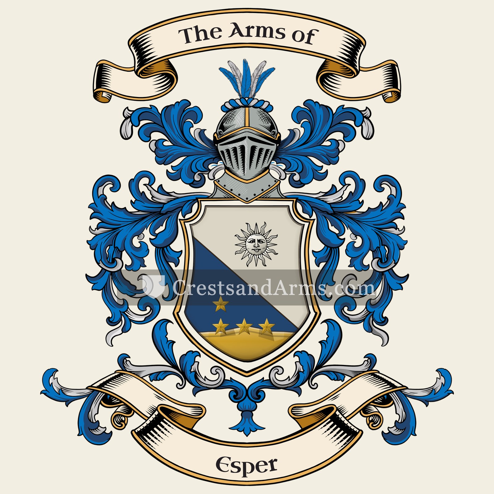 The Esper coat of arms, drawn from the recorded blazon