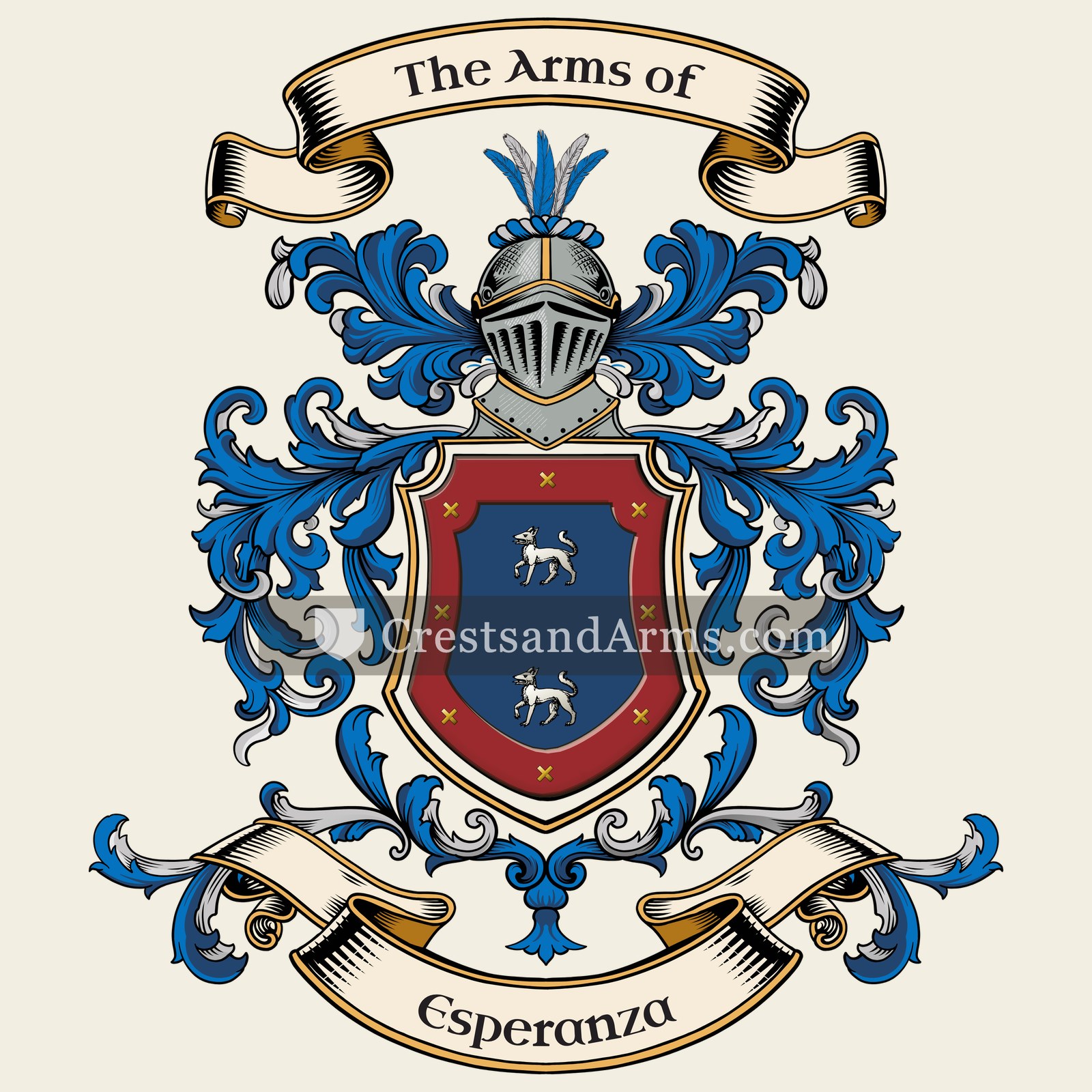 The Esperanza coat of arms, drawn from the recorded blazon