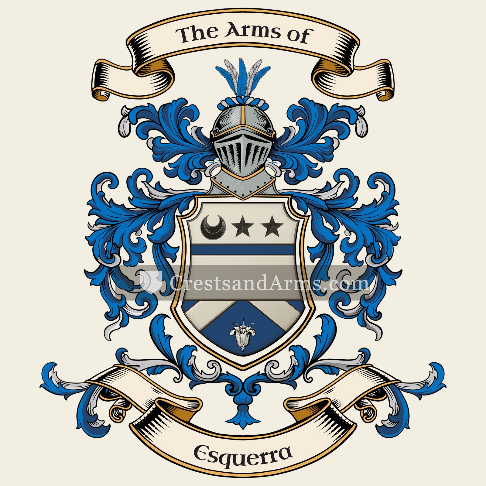 The Esquerra coat of arms, drawn from the recorded blazon
