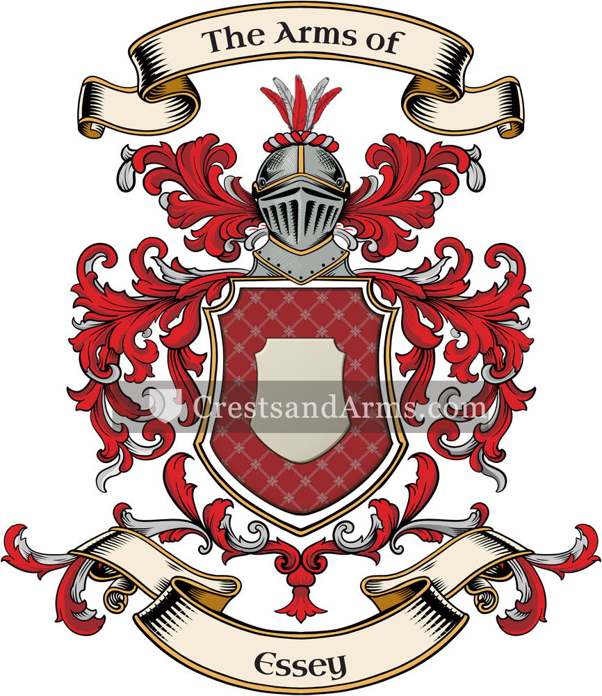 The Essey coat of arms, drawn from the recorded blazon