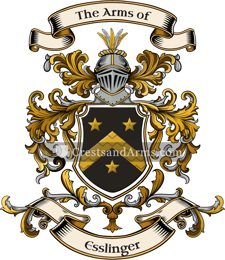 The Esslinger coat of arms, drawn from the recorded blazon