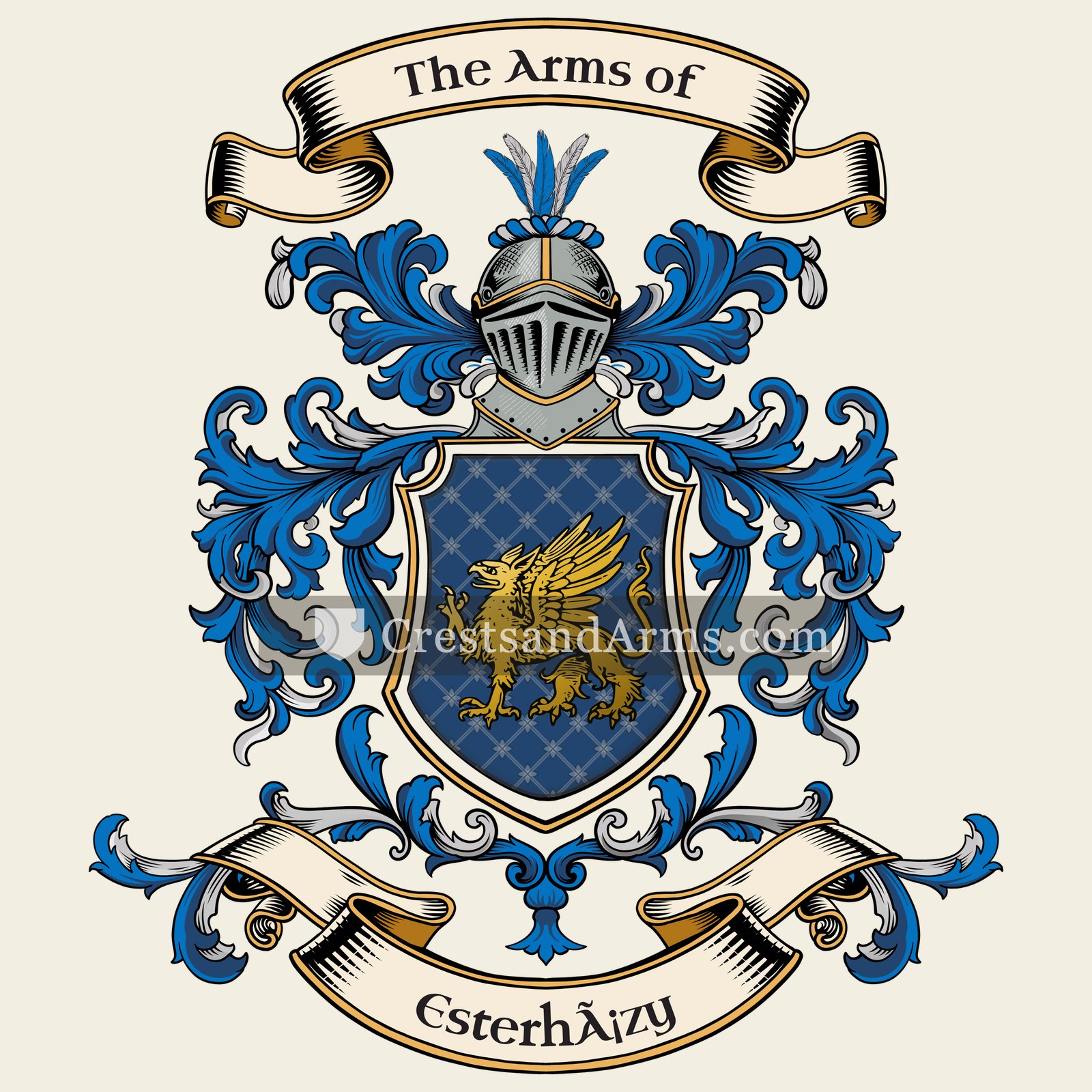 The Esterházy coat of arms, drawn from the recorded blazon