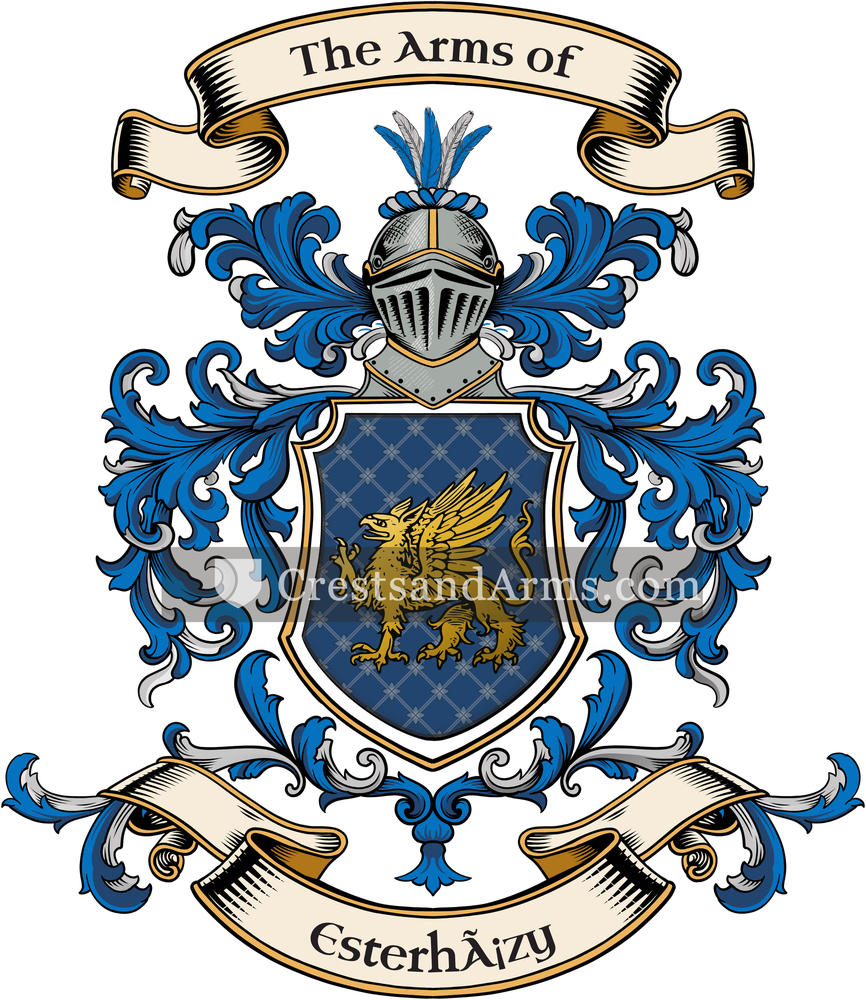 The Esterházy coat of arms, drawn from the recorded blazon