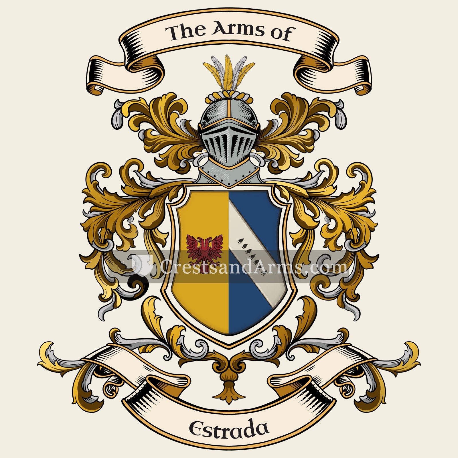 The Estrada coat of arms, drawn from the recorded blazon
