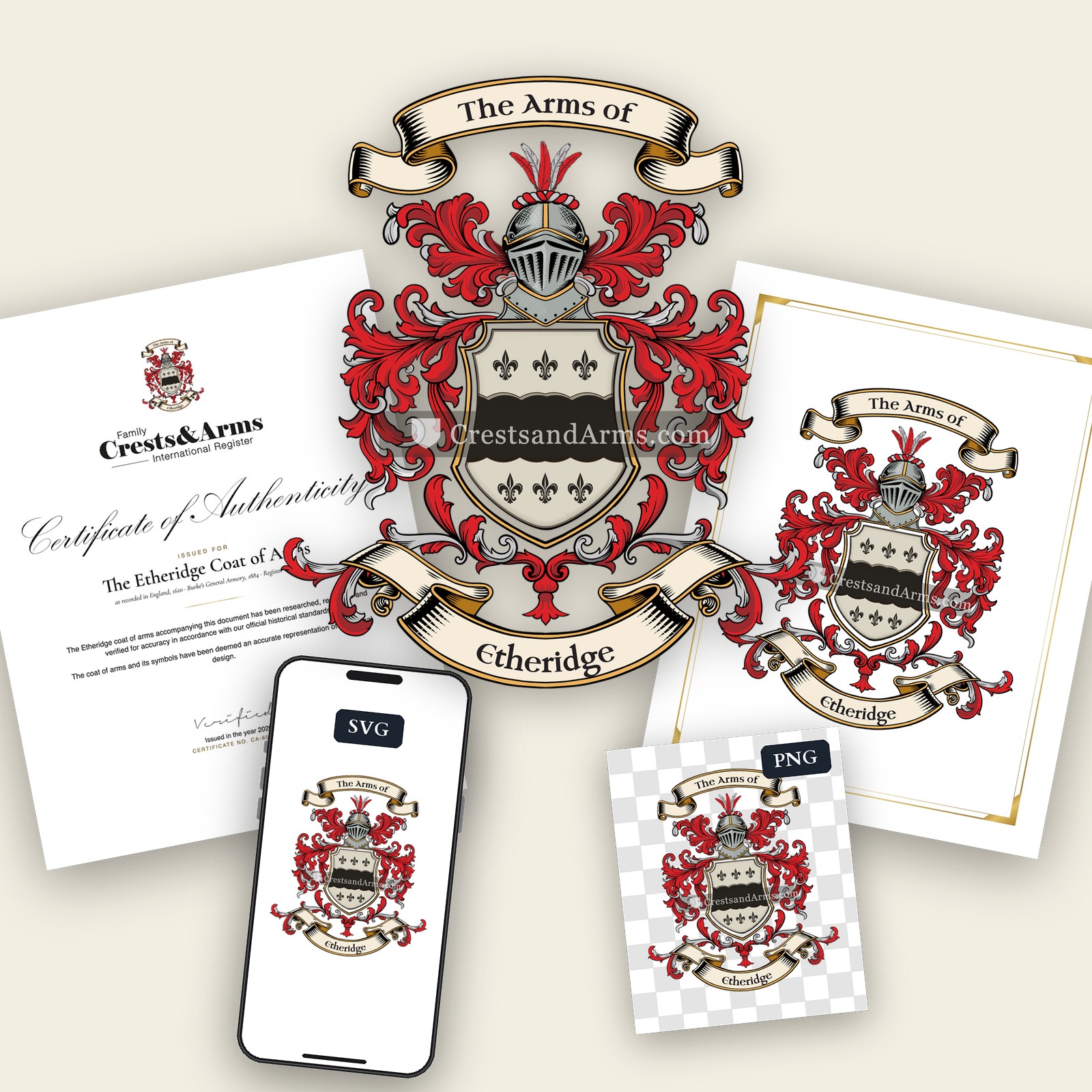 The Etheridge coat of arms
