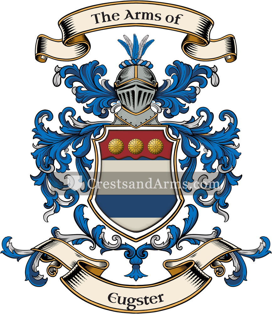 The Eugster coat of arms, drawn from the recorded blazon