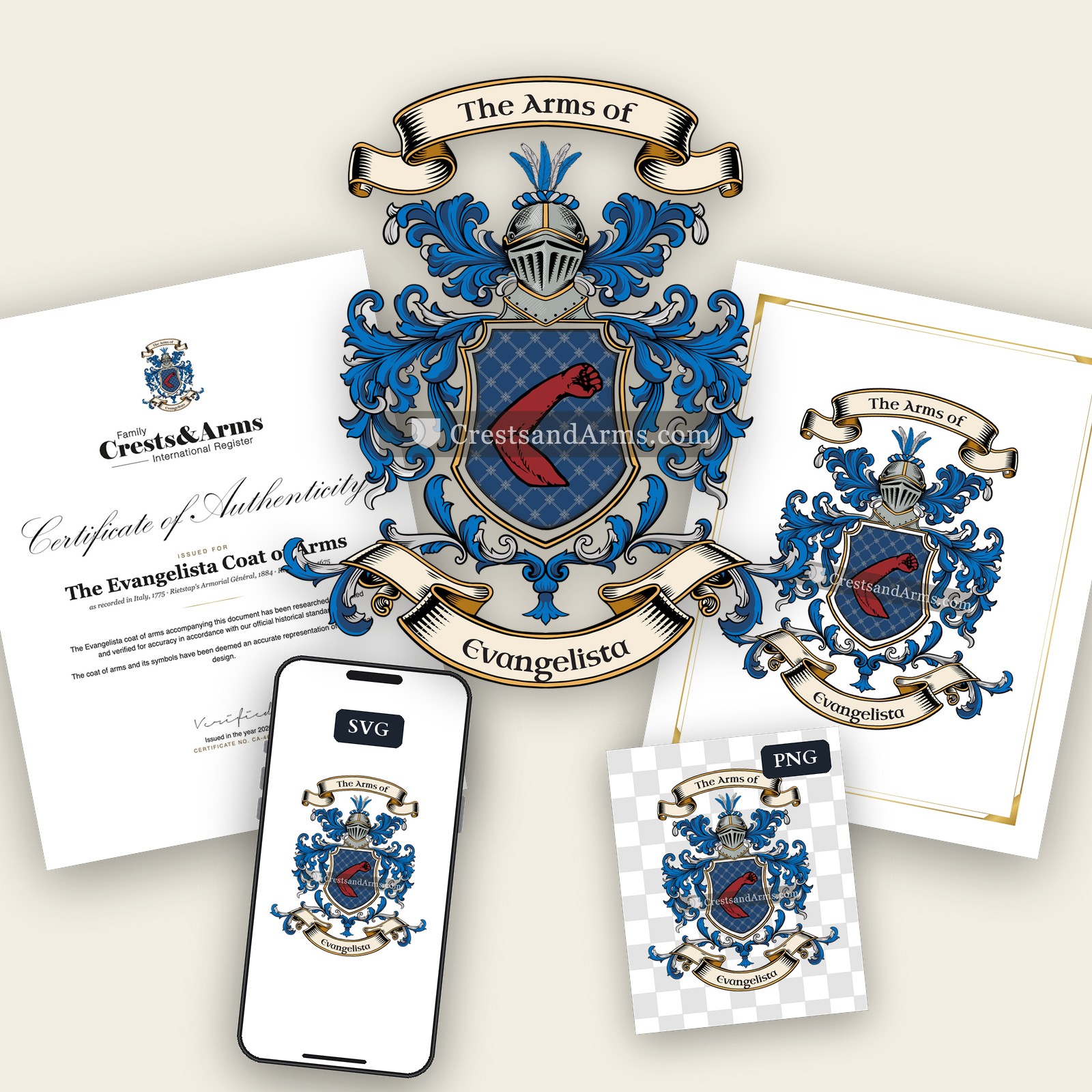 The Evangelista coat of arms