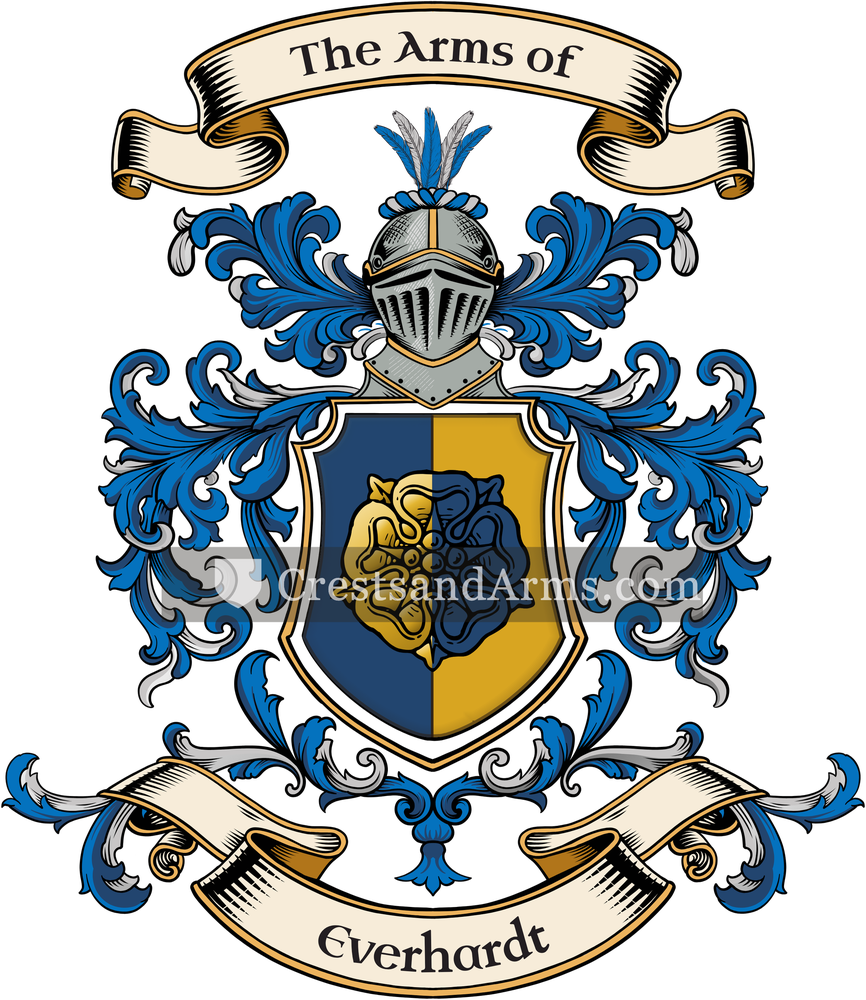 The Everhardt coat of arms, drawn from the recorded blazon