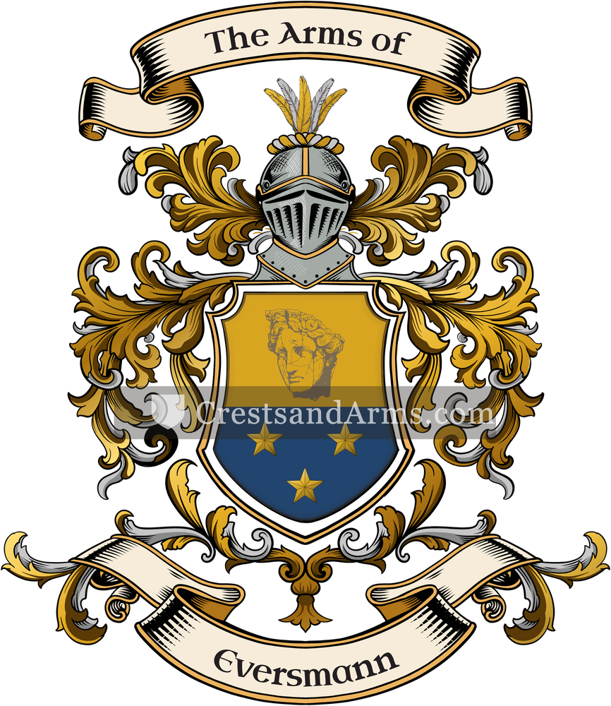 The Eversmann coat of arms, drawn from the recorded blazon