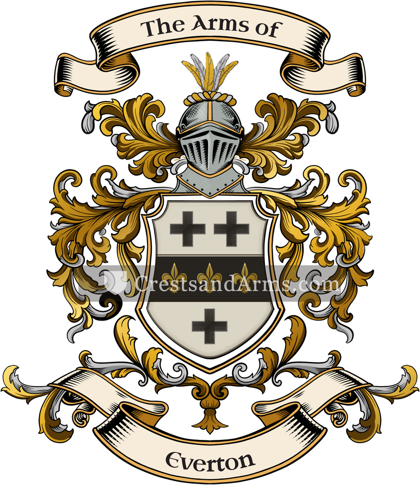 The Everton coat of arms, drawn from the recorded blazon