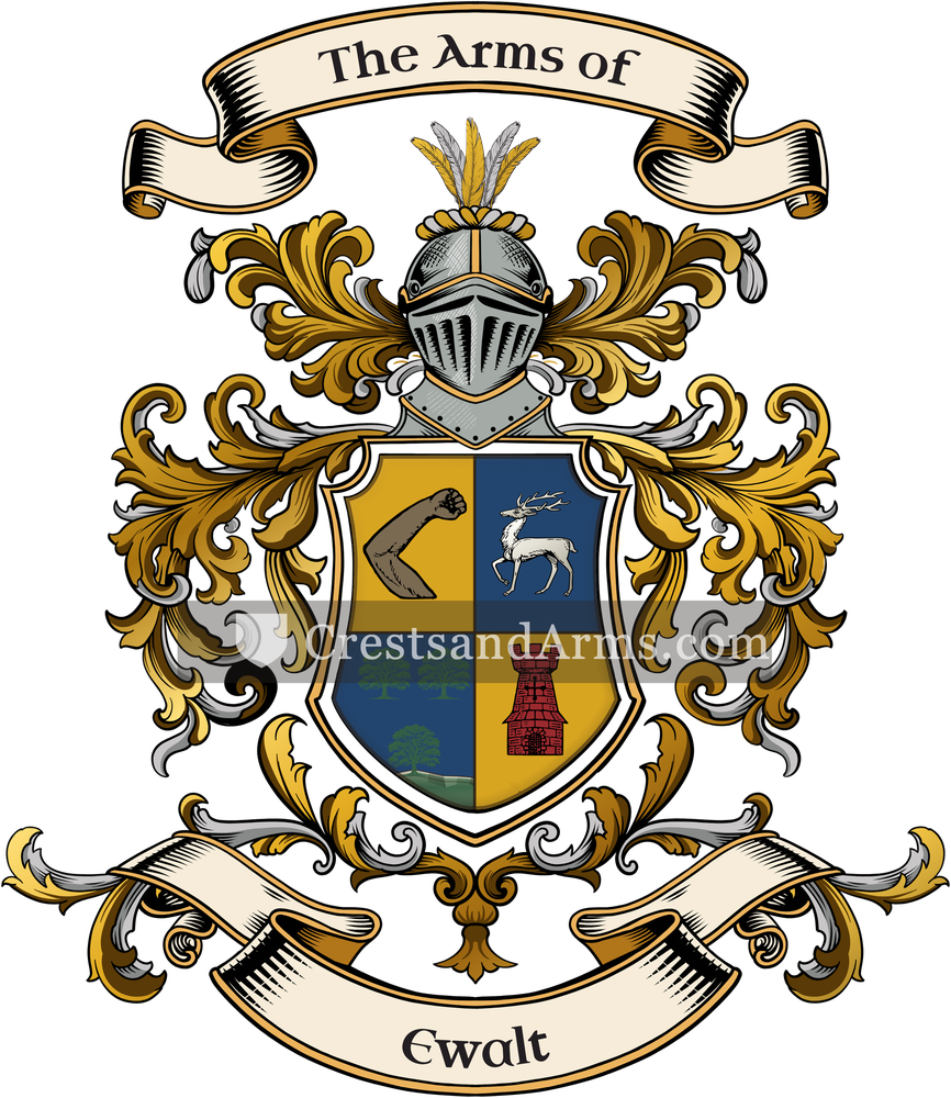 The Ewalt coat of arms, drawn from the recorded blazon