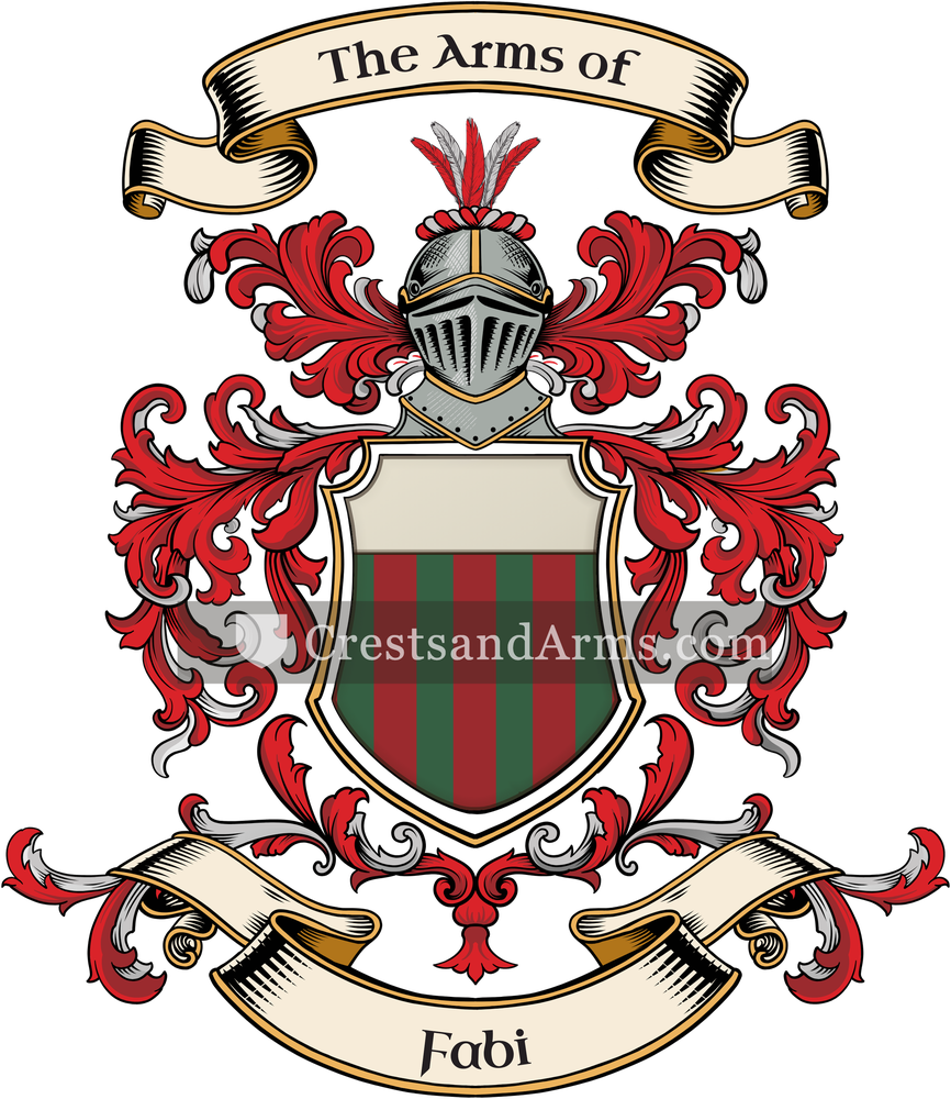The Fabi coat of arms, drawn from the recorded blazon