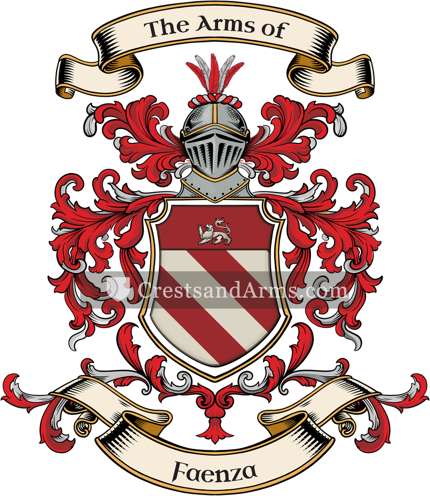 The Faenza coat of arms, drawn from the recorded blazon