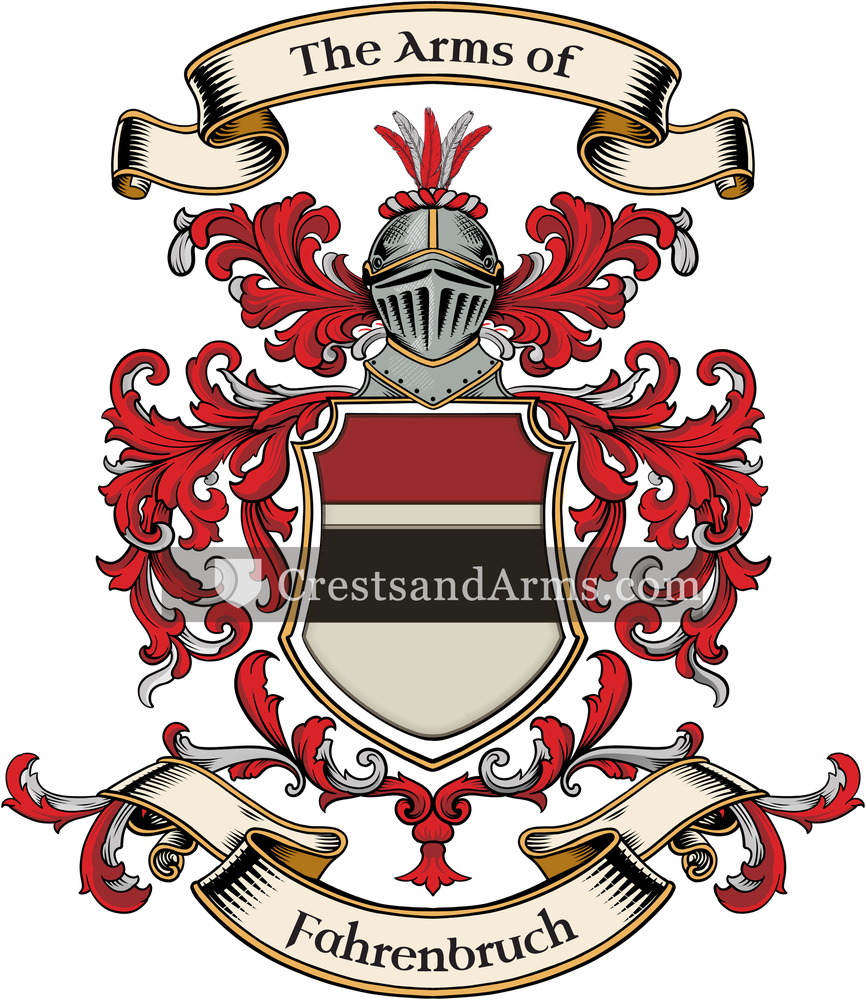 The Fahrenbruch coat of arms, drawn from the recorded blazon