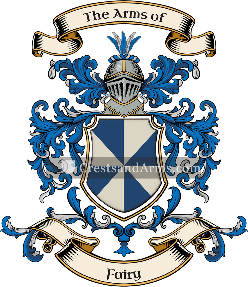The Fairy coat of arms, drawn from the recorded blazon