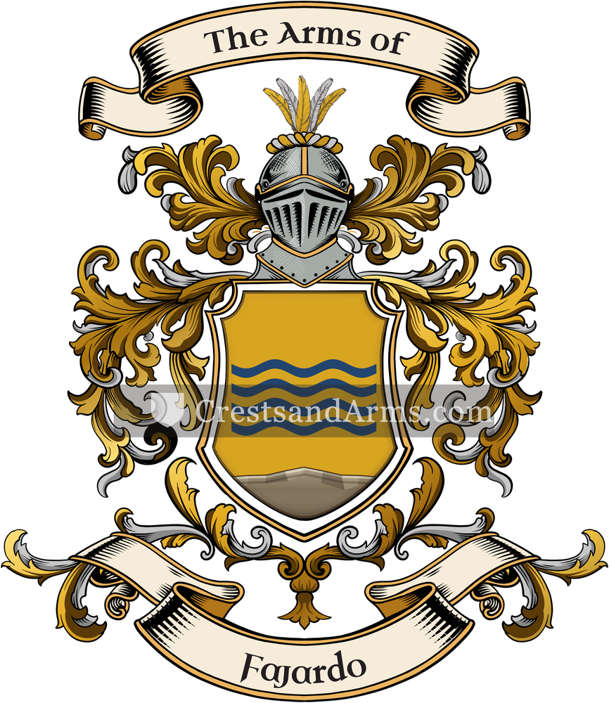 The Fajardo coat of arms, drawn from the recorded blazon