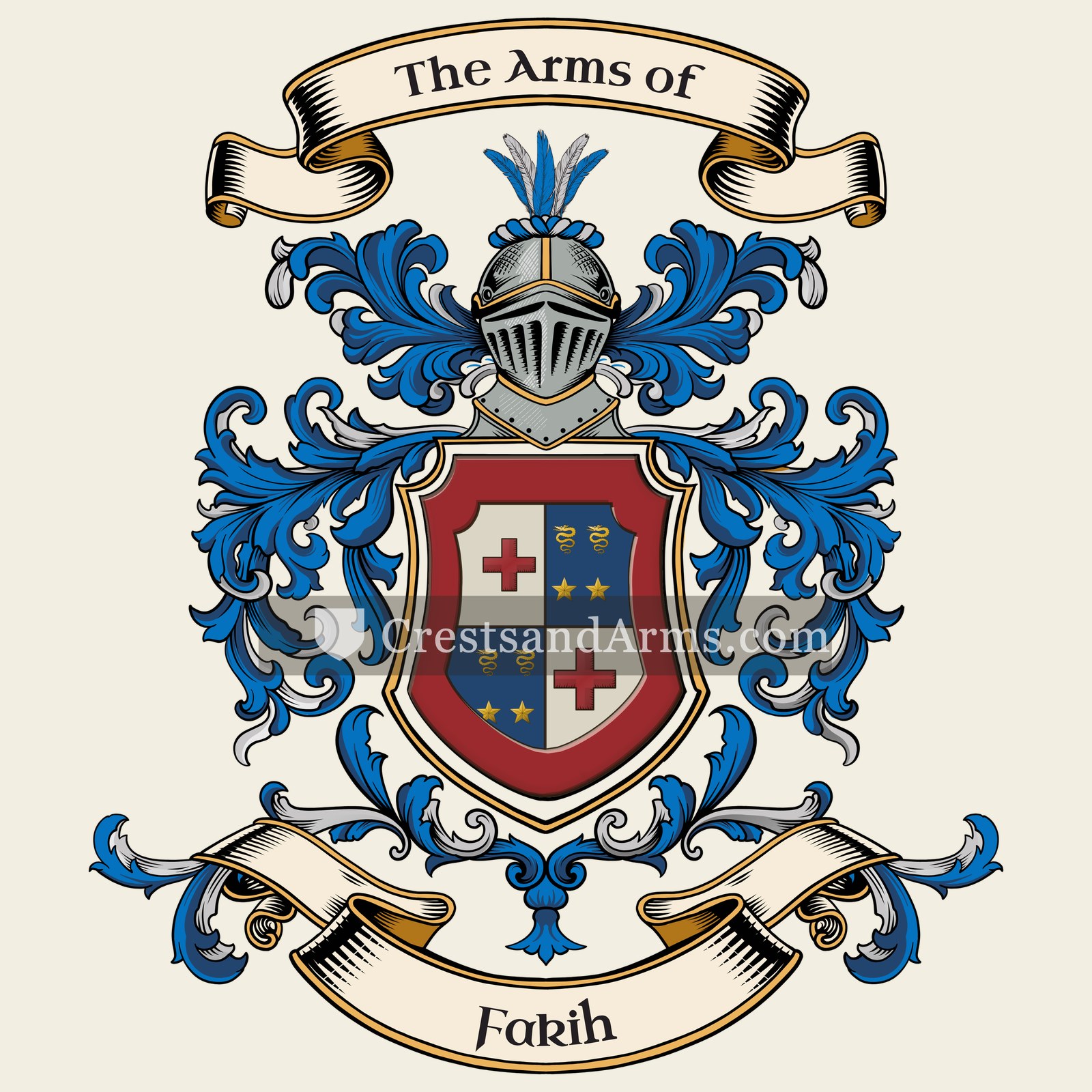 The Fakih coat of arms, drawn from the recorded blazon
