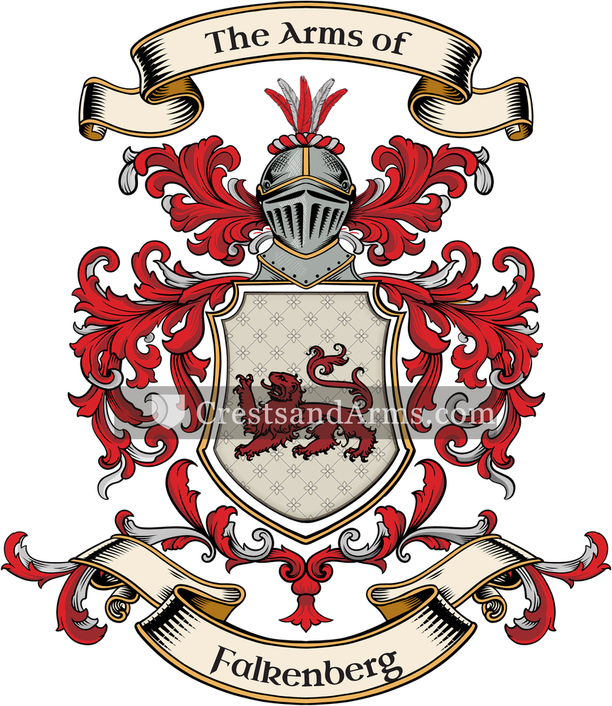 The Falkenberg coat of arms, drawn from the recorded blazon
