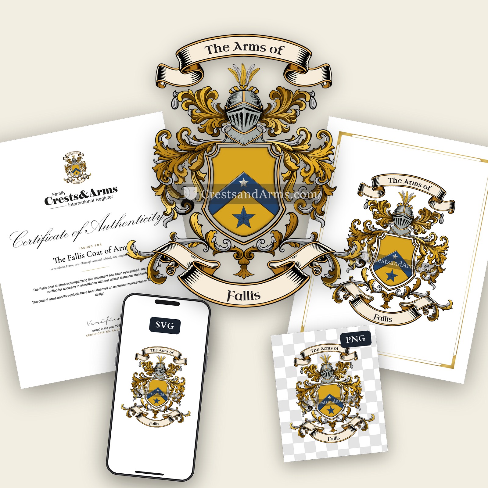 The Fallis coat of arms