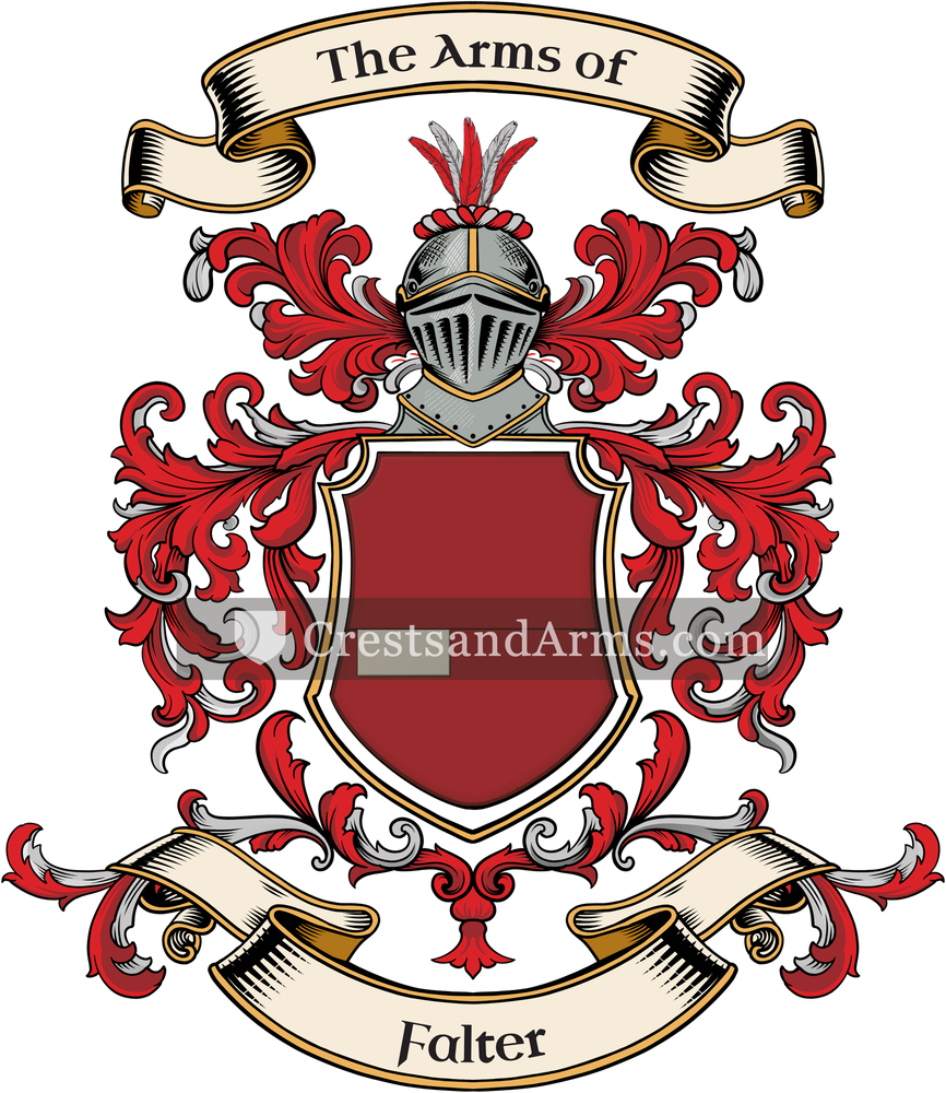 The Falter coat of arms, drawn from the recorded blazon