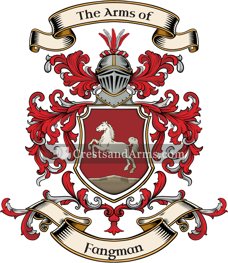 The Fangman coat of arms, drawn from the recorded blazon