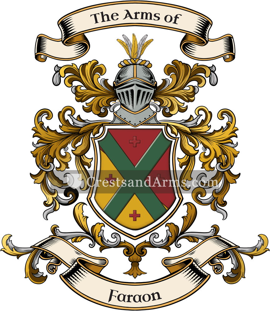 The Faraon coat of arms, drawn from the recorded blazon