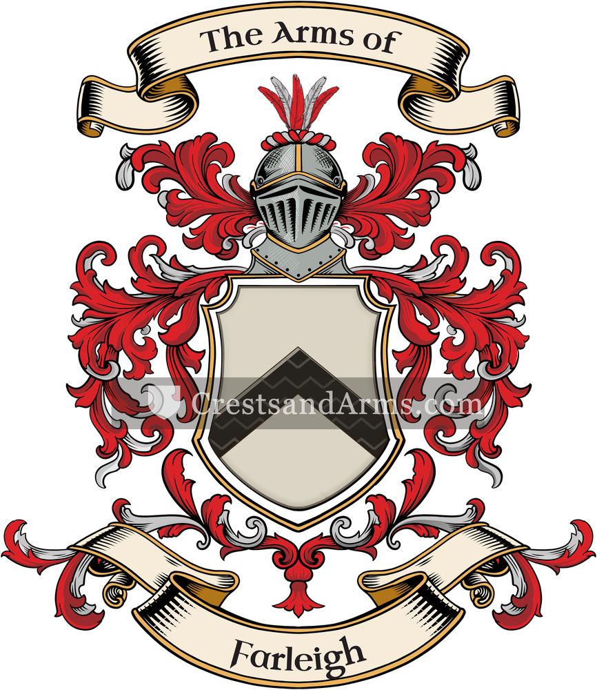 The Farleigh coat of arms, drawn from the recorded blazon