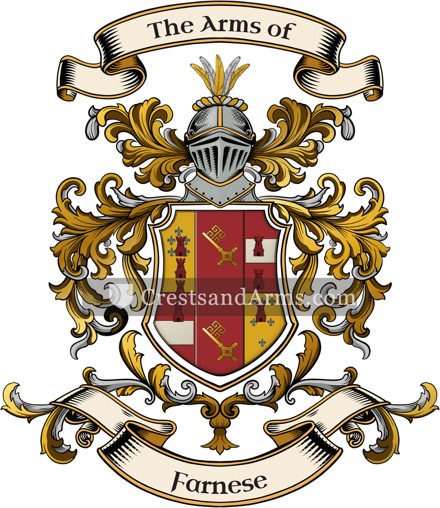 The Farnese coat of arms, drawn from the recorded blazon