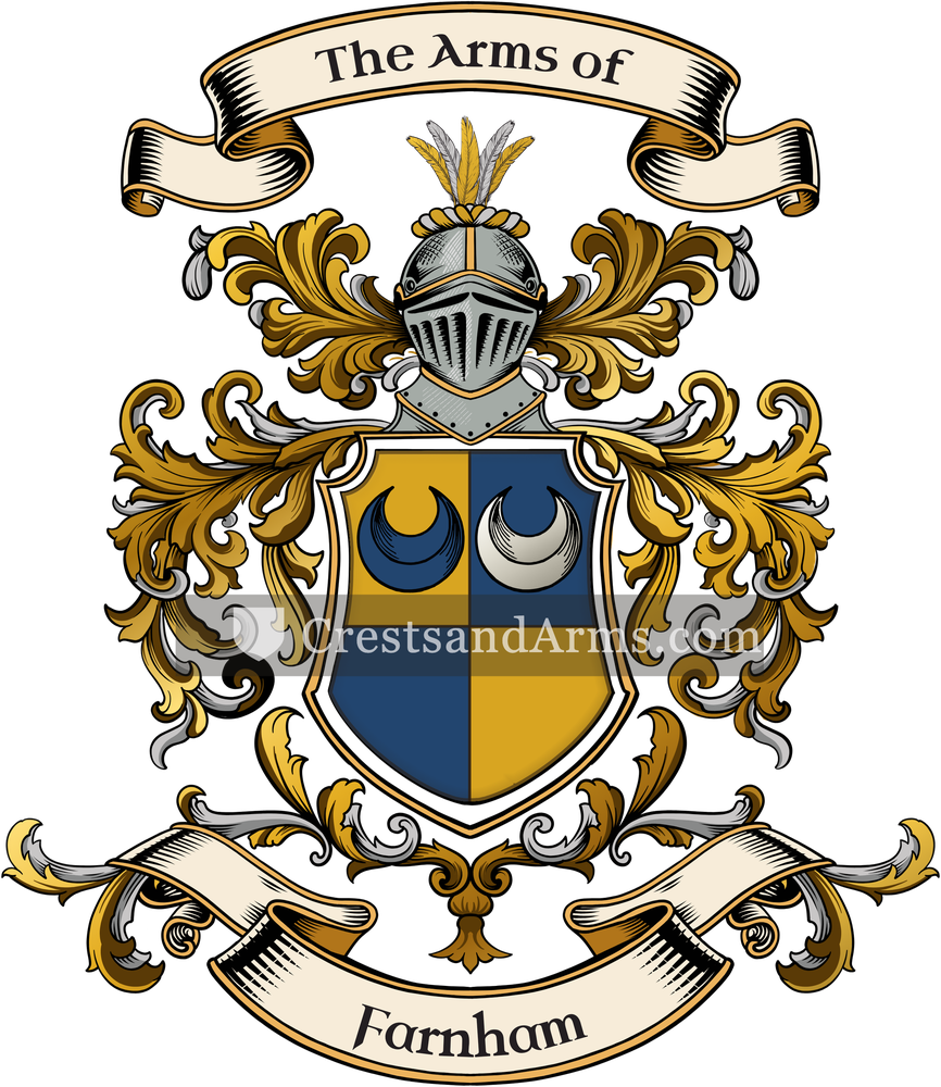 The Farnham coat of arms, drawn from the recorded blazon