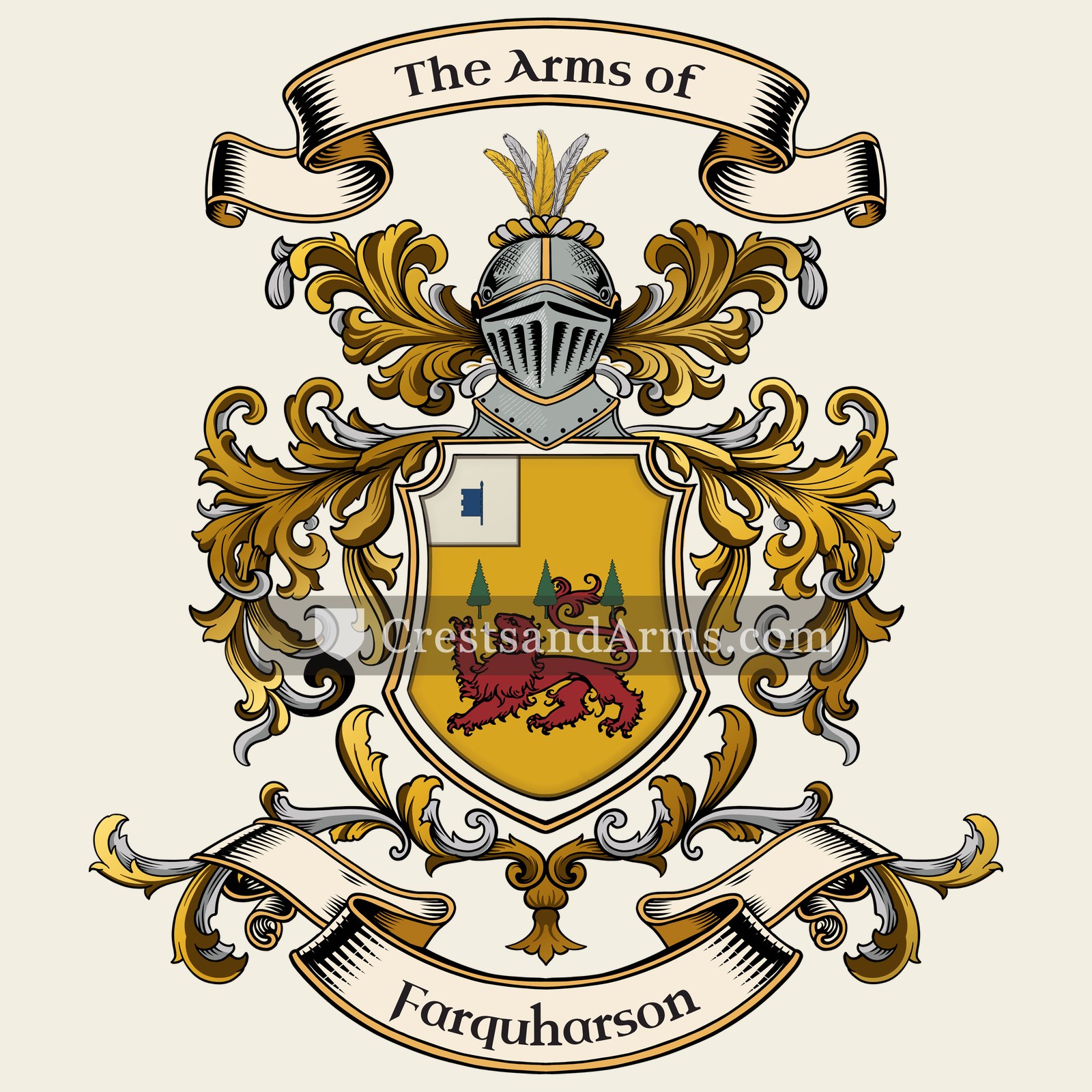 The Farquharson coat of arms, drawn from the recorded blazon
