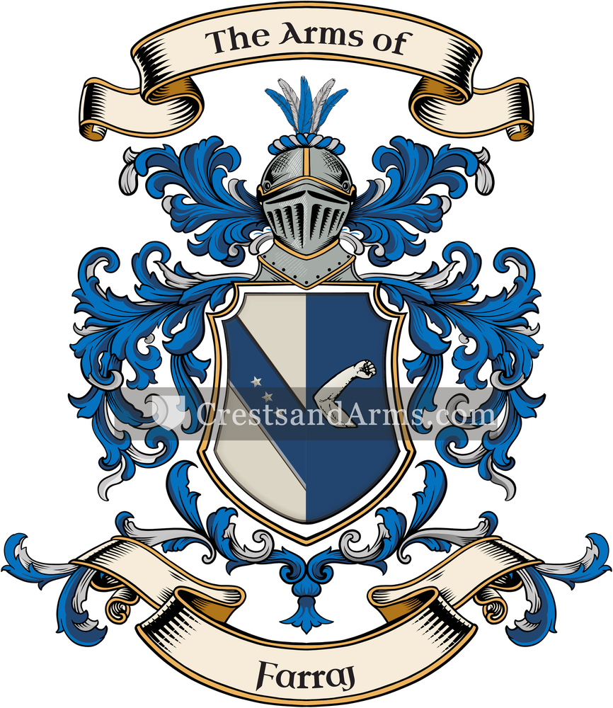 The Farraj coat of arms, drawn from the recorded blazon