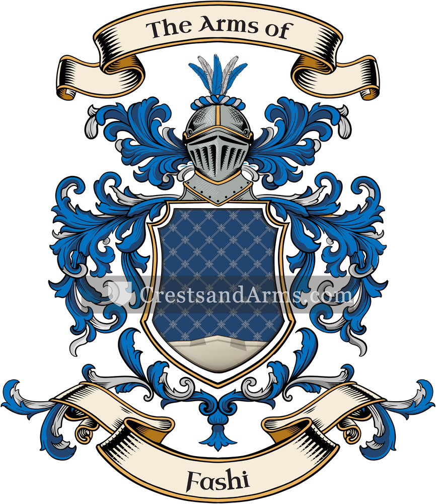 The Fashi coat of arms, drawn from the recorded blazon
