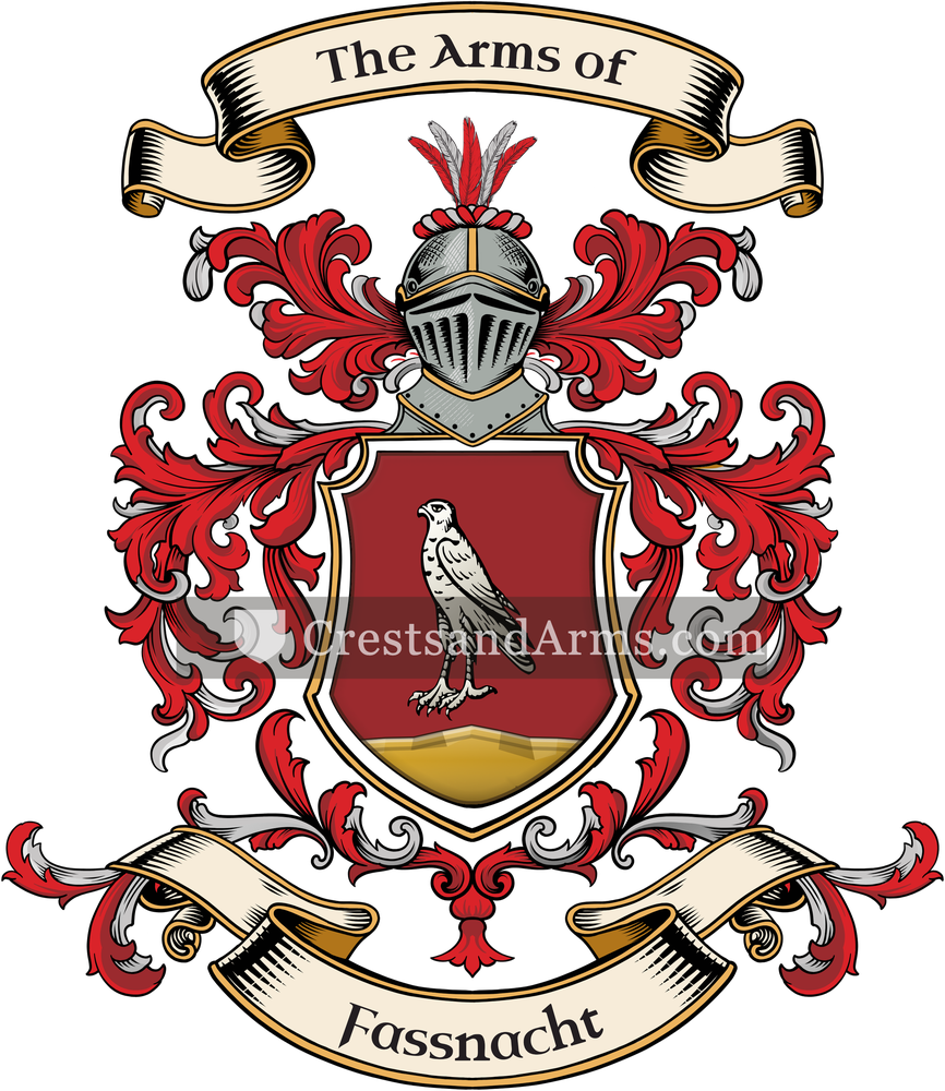 The Fassnacht coat of arms, drawn from the recorded blazon