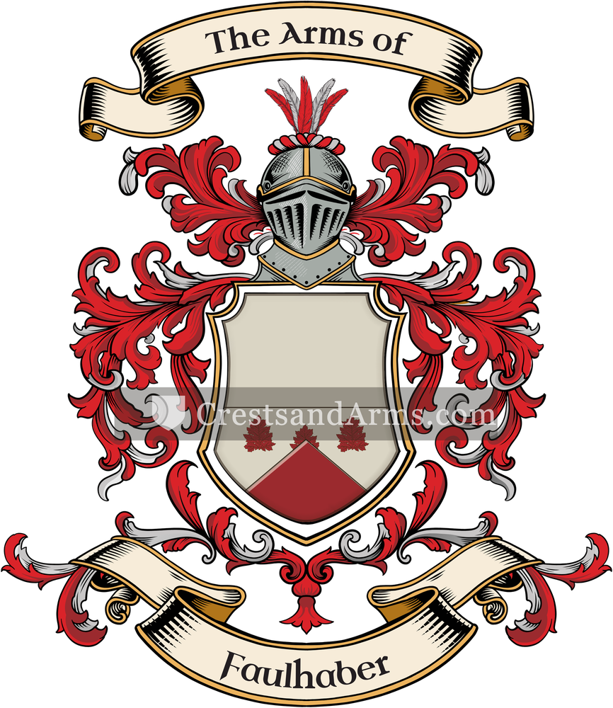 The Faulhaber coat of arms, drawn from the recorded blazon