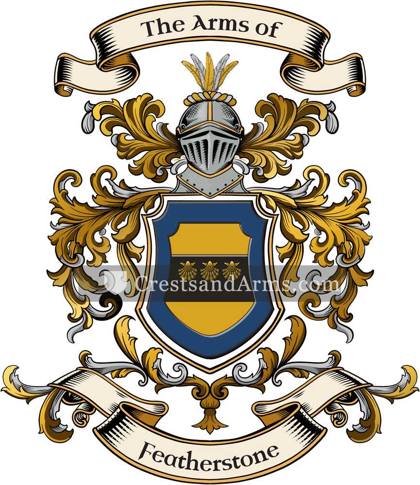 The Featherstone coat of arms, drawn from the recorded blazon