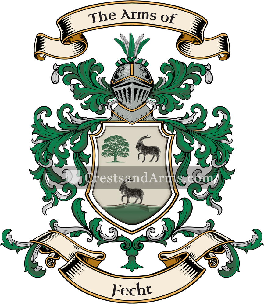 The Fecht coat of arms, drawn from the recorded blazon