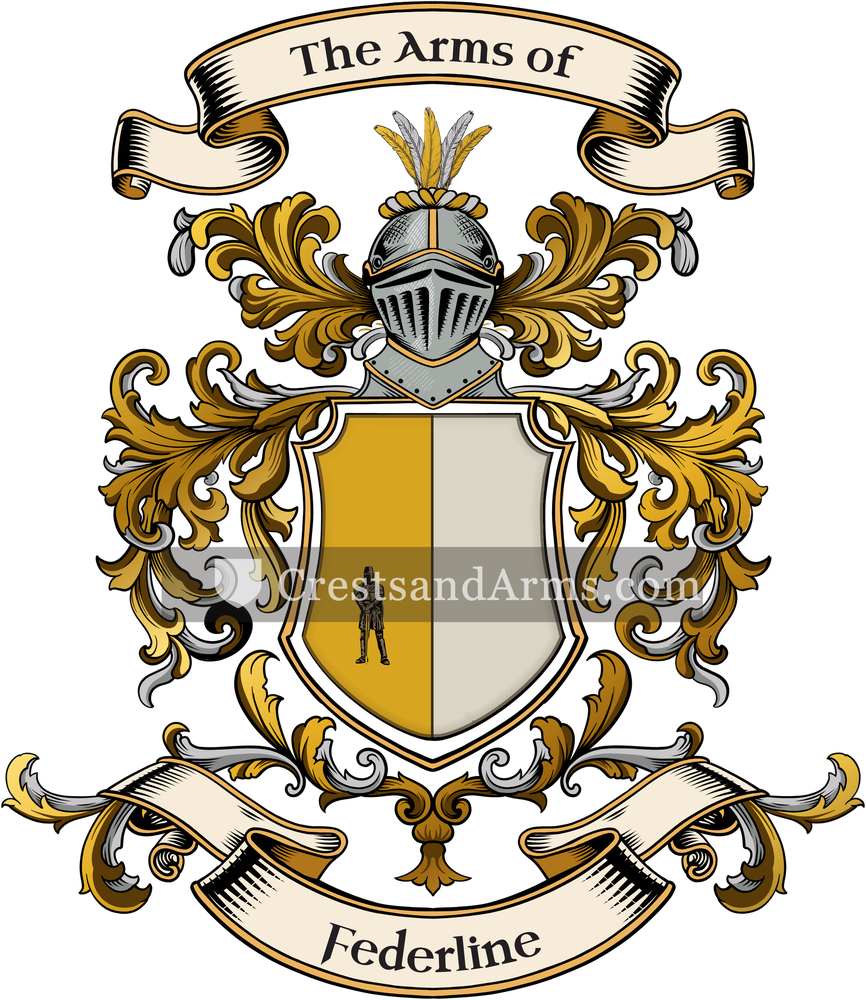 The Federline coat of arms, drawn from the recorded blazon