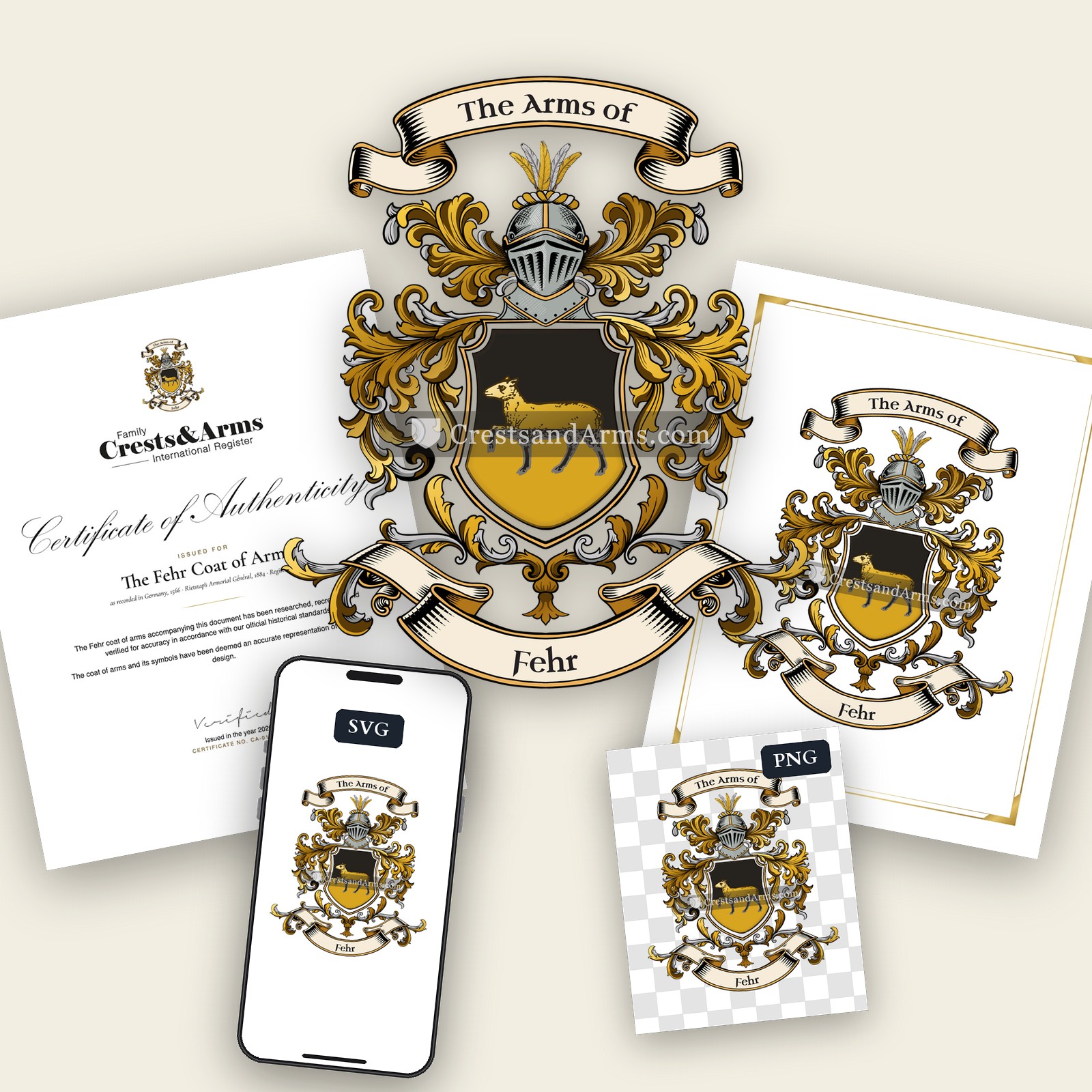 The Fehr coat of arms