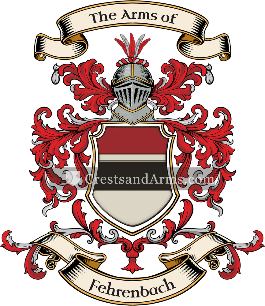 The Fehrenbach coat of arms, drawn from the recorded blazon
